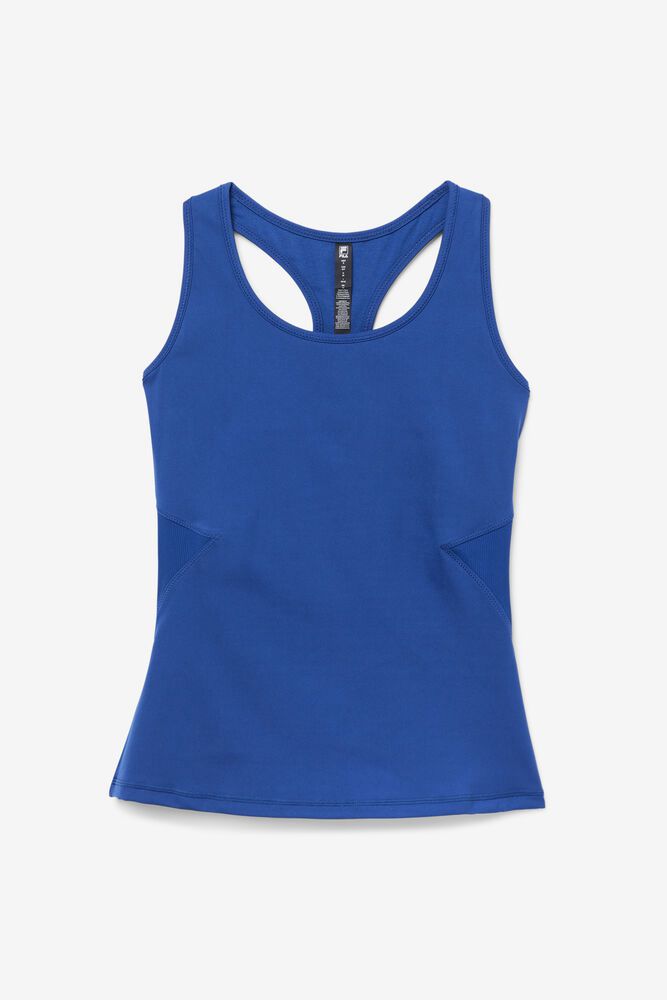 Fila Tank Top Uplift Open Racerback Womens Navy - India PEM-712639